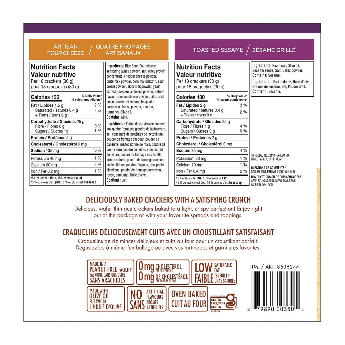미국직구 Crunchmaster 과자 595g / Crunchmaster Variety Pack Rice Crackers, 595g, 2 pk. 2