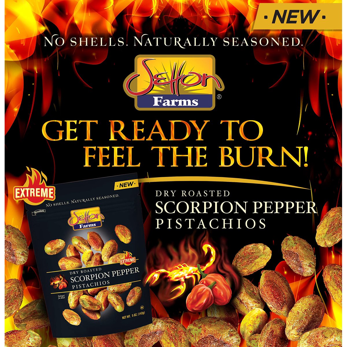미국직구 Setton Farms Scorpion 142g / Setton Farms Scorpion Pepper Dry Roasted Shelled Pistach 3