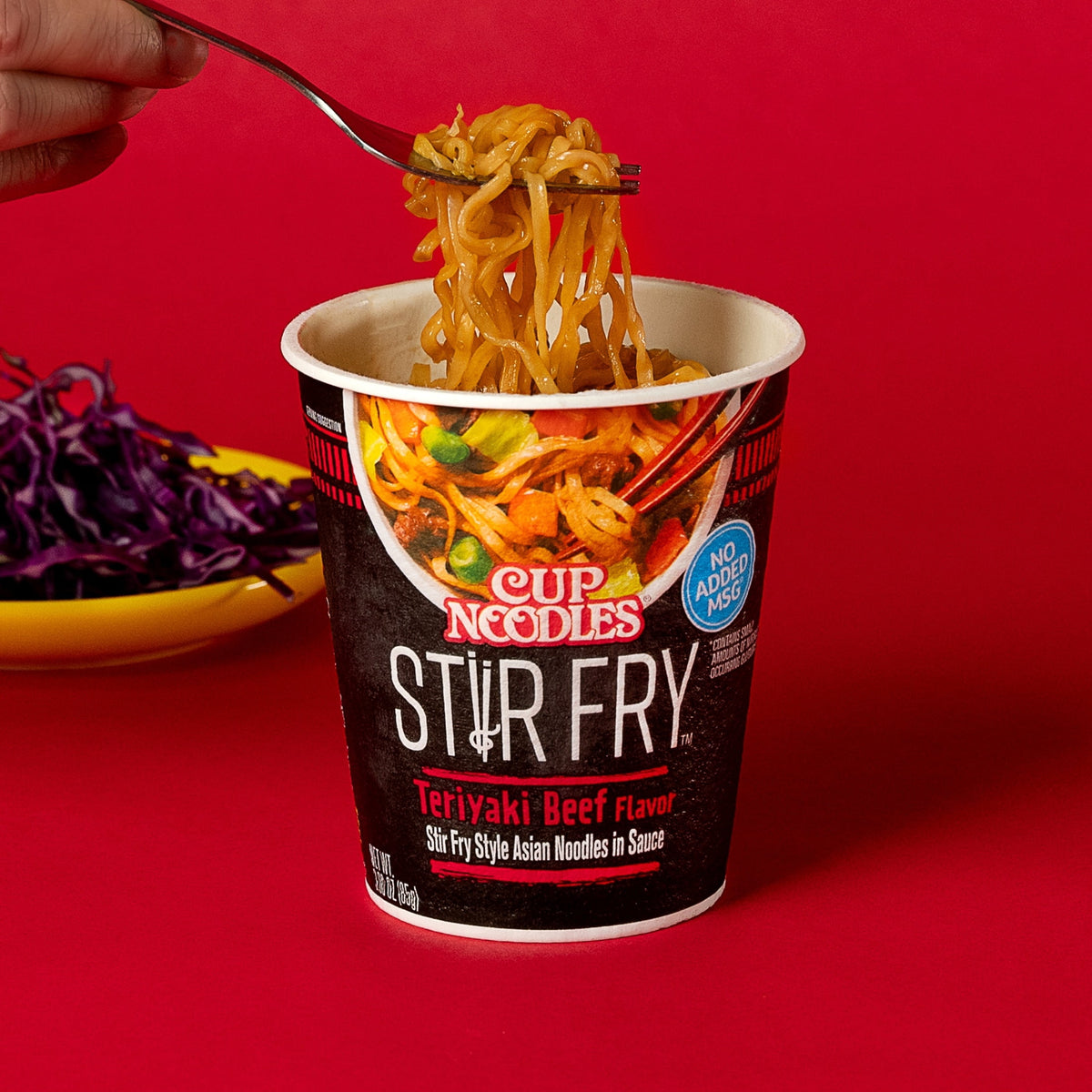 미국직구 닛신 Foods Cup Noodles Stir Fry Ramen Noodles, Teriyaki Beef Flavor, 3.0 oz Cup, Shelf-Stable