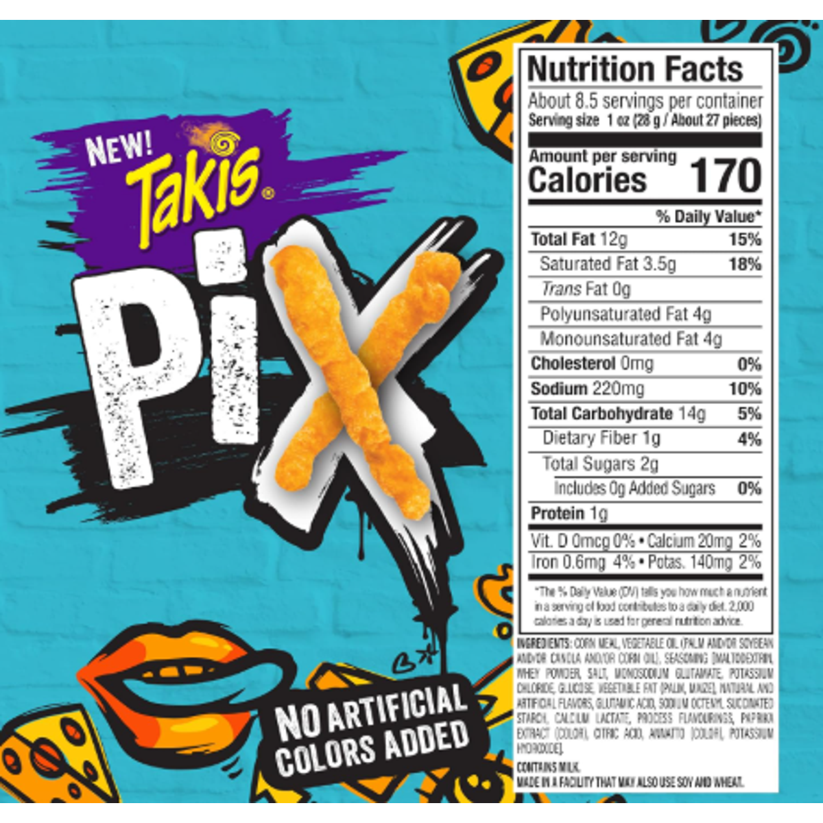 미국직구 Takis Pix Cheezy 82g 14팩 / Takis Pix Cheezy Blast Cheese Flavored Corn Snacks, Zero H 2