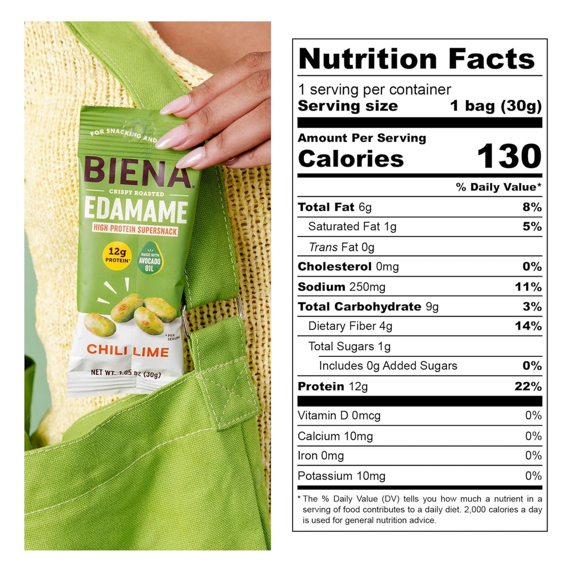 미국직구 Biena Edamame Beans 13g / Biena Edamame Beans Snack High Protein Snacks Healthy Offic 2