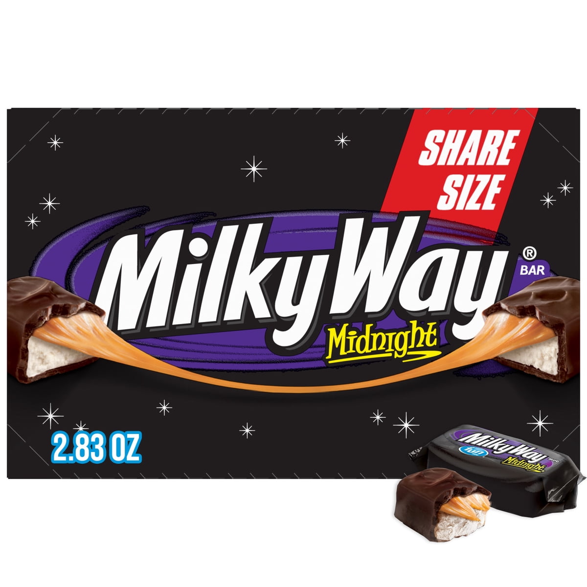 미국직구 Milky Way 초콜릿 80g 2팩 / Milky Way Candy Midnight Dark Chocolate Bar, Share Size - 80g, 2