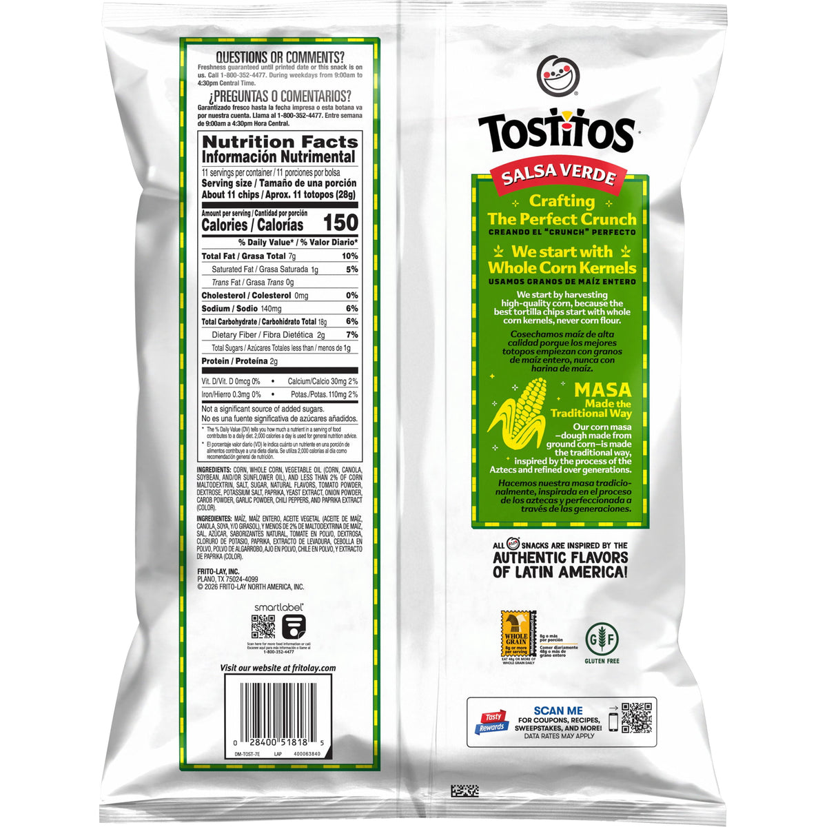 미국직구 토스티토스 Tortilla Chips Salsa Verde, 11 oz