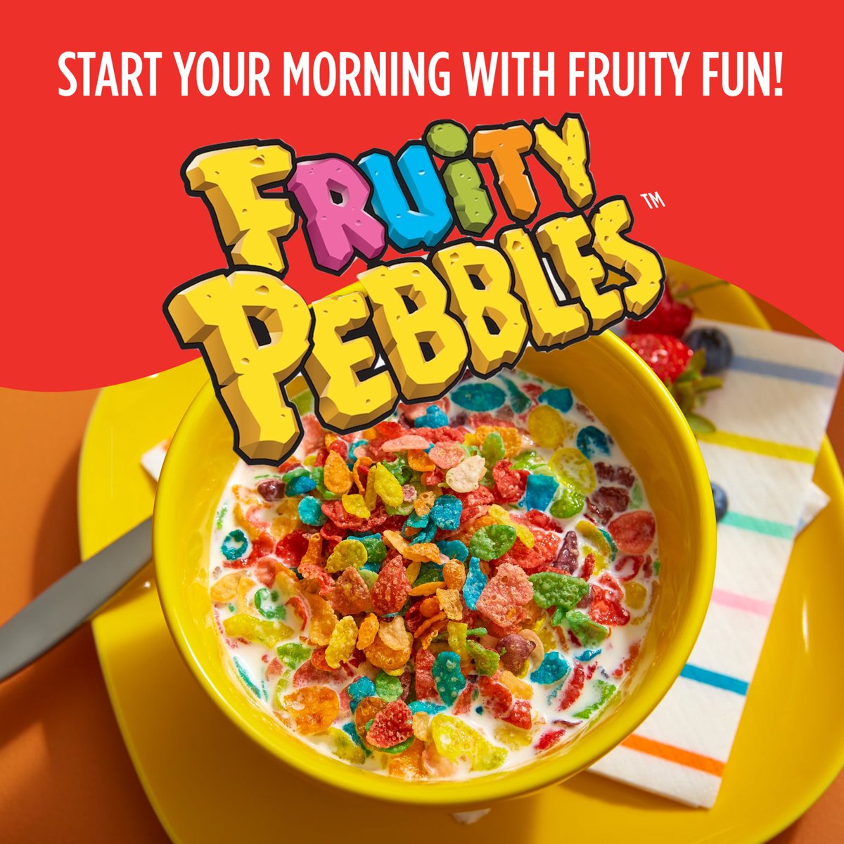 미국직구 Post Fruity PEBBLES 57g 2팩 / Post Fruity PEBBLES Breakfast Cereal, Gluten Free, On-th 3