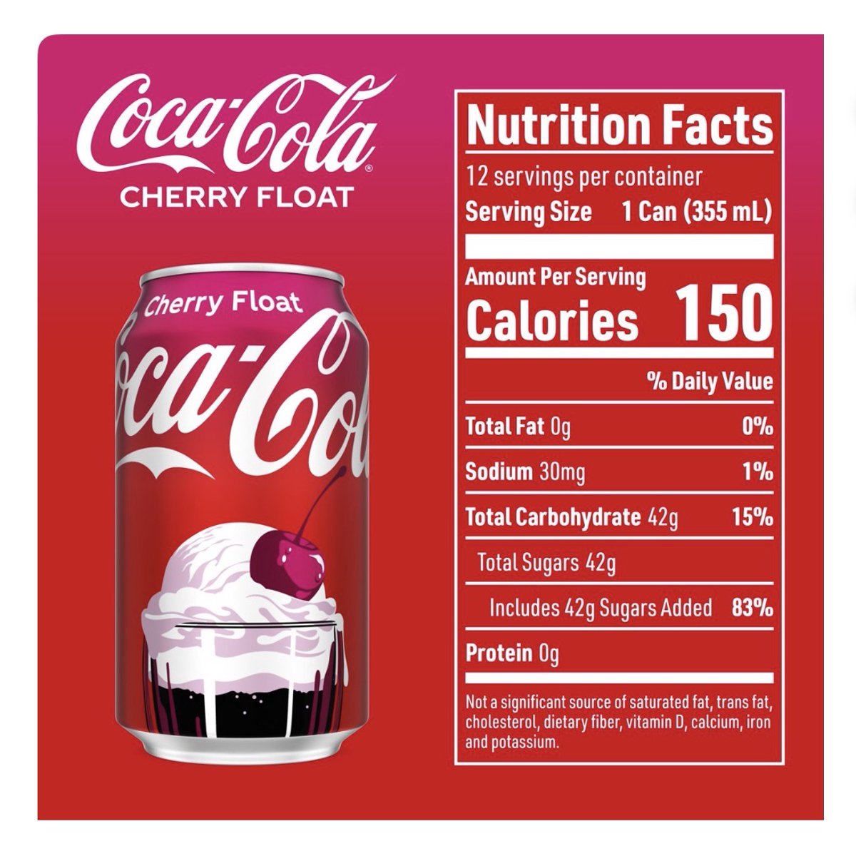 미국직구 Coca-Cola Cherry Float 355ml / Coca-Cola Cherry Float Cherry Vanilla Flavored 24 Cans 4
