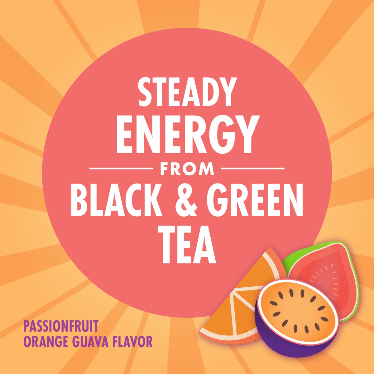 미국직구 V8 +Energy Passionfruit Orange Guava Juice Energy Drink, 8 fl oz Can, 6 Count