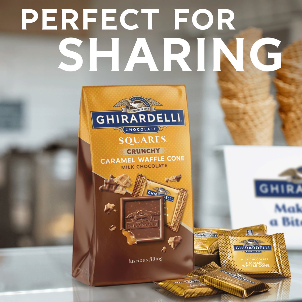 미국직구 GHIRARDELLI 초콜릿 147g 2팩 / GHIRARDELLI Milk Chocolate Candy SQUARES with Caramel Waffl 4