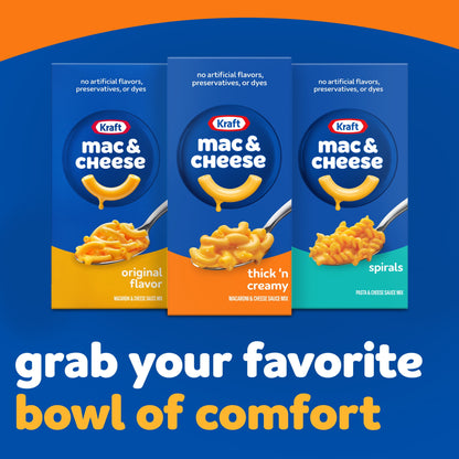 미국직구 크래프트 and Cheese, 1 Box, for Easy Dinner or Dinner Sides, Thick 'n Creamy, No Artificial Flavors, Preservatives or Dyes, 7.25 oz