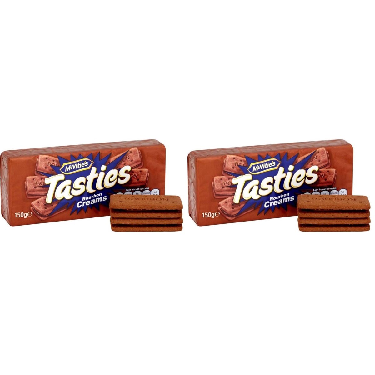 미국직구 3x Mcvities Tasties 과자 6g 2팩 / 3x | Mcvities Tasties Bourbon Creams 150G (Pack Of 2)  2
