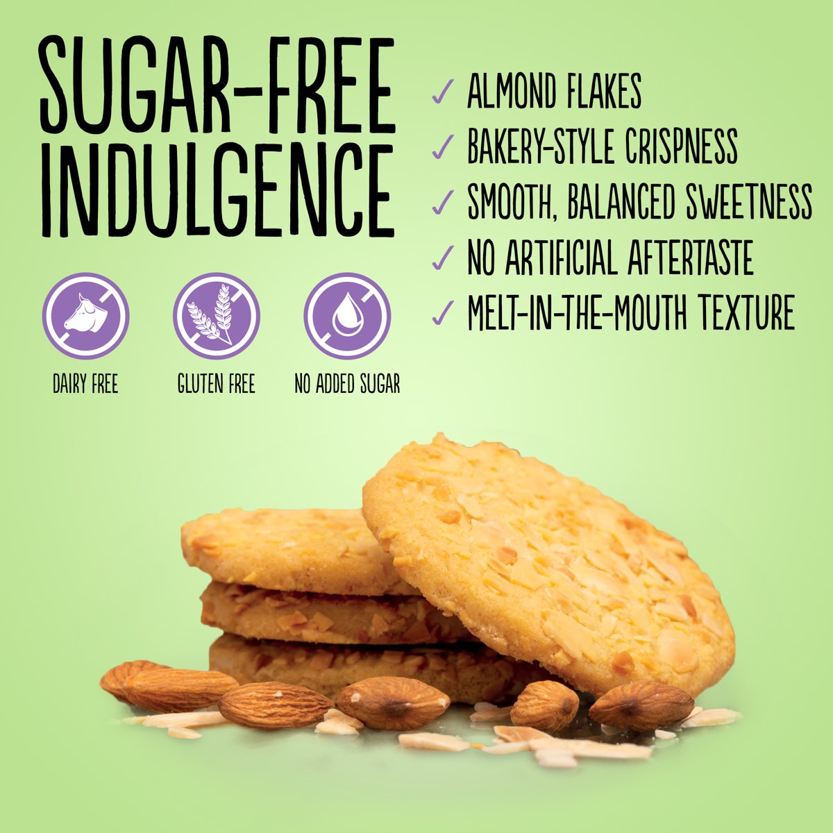 미국직구 Diablo No Added 견과 / Diablo No Added Sugar Almond Biscuits, Low Sugar Cookies with Ma 2