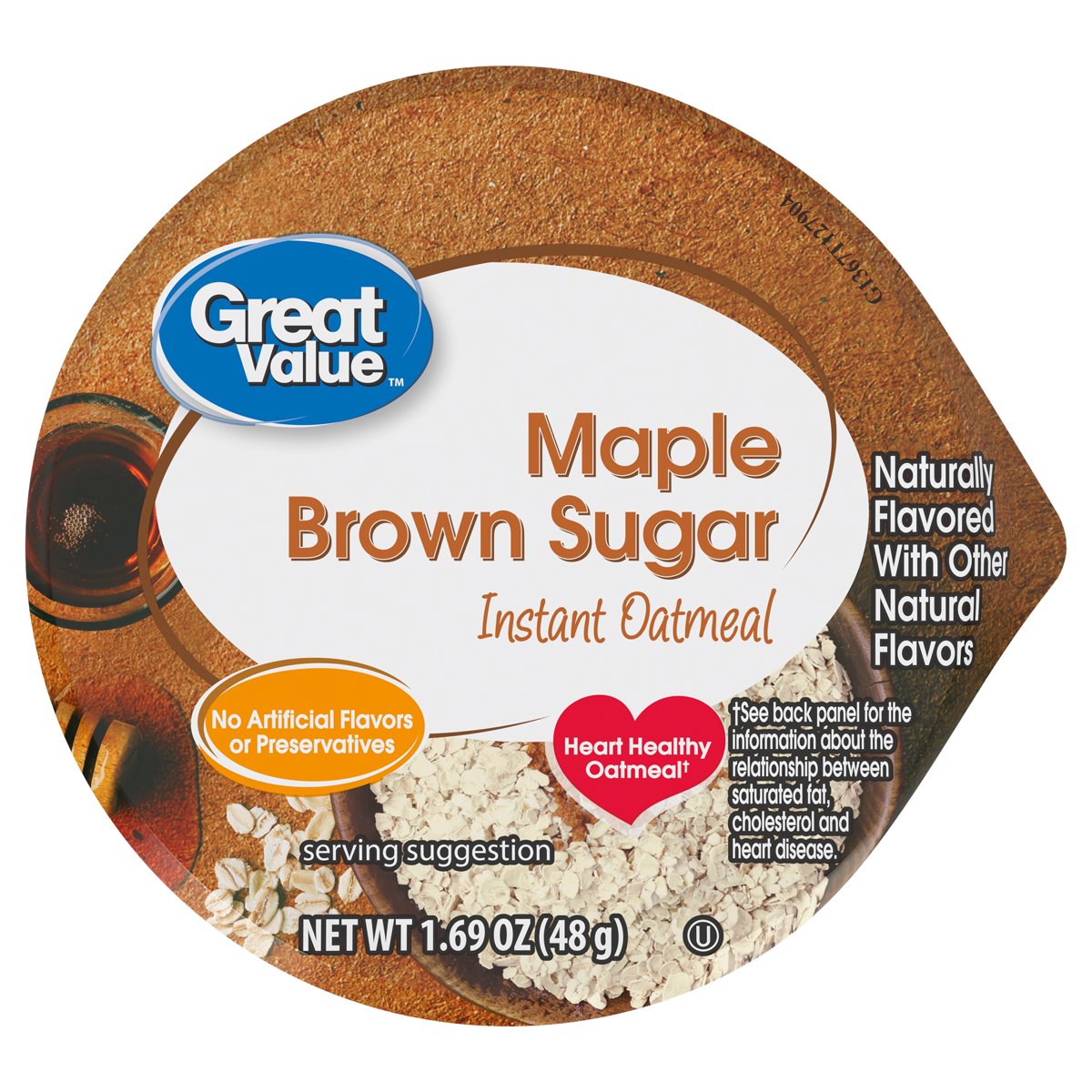 미국직구 Great Value Maple 48g 2팩 / Great Value Maple and Brown Sugar Instant Oatmeal Cup, 48g 3