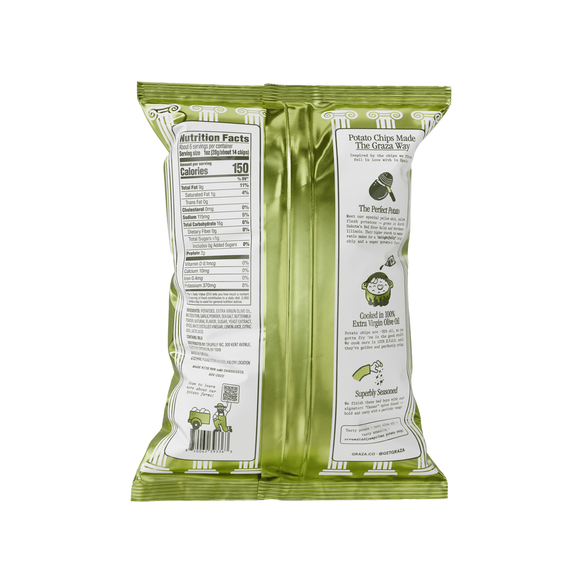 미국직구 Graza Zesty Caesar 156g / Graza Zesty Caesar Homestyle Potato Chips 156g Bag 2