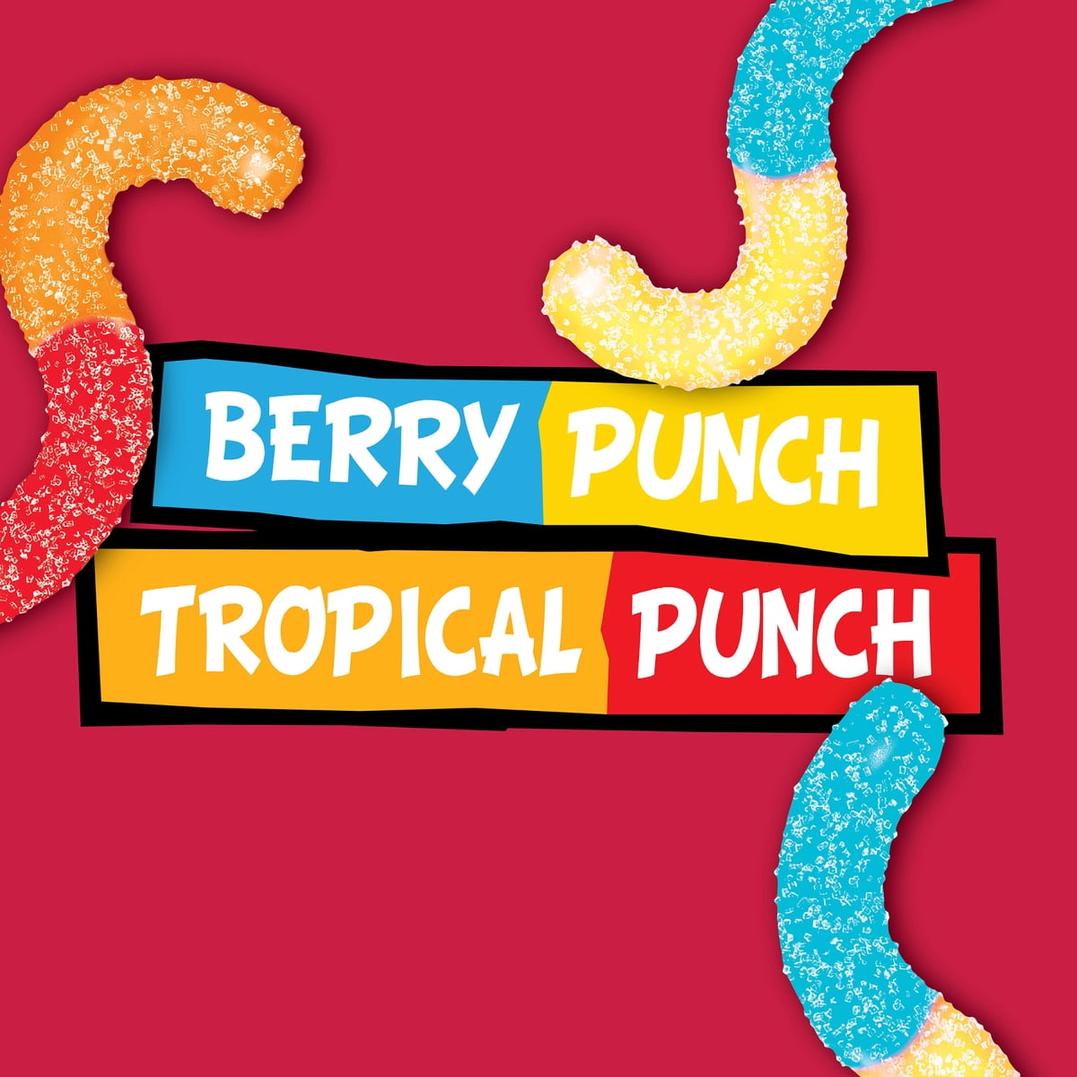 미국직구 Trolli Fruit Punch 2팩 / Trolli Fruit Punch Sour Brite Crawlers 14 Ounce Bag, 2 Pack B 2