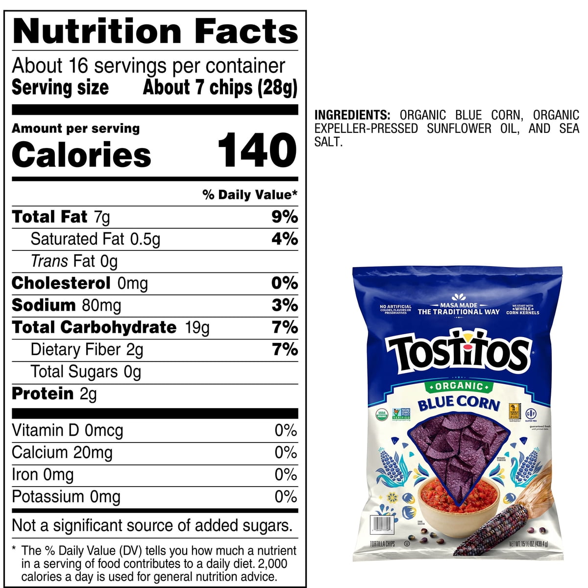 미국직구 Tostitos 439g / Tostitos Organic Blue Corn Tortilla Chips, 439g 2