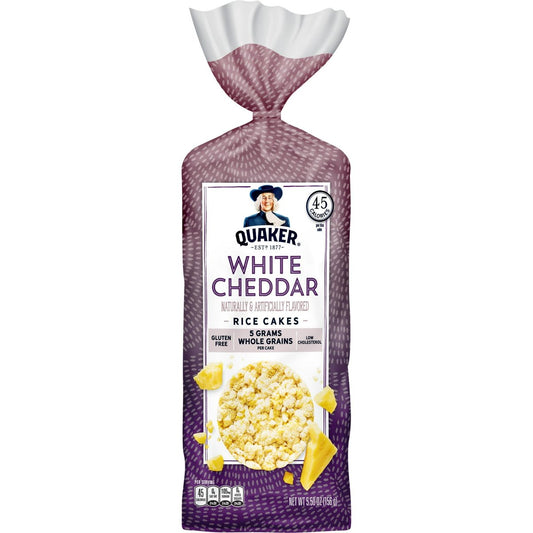 미국직구 156g / (1 PACK) Quaker Rice Cakes,Whole Grain, White Cheddar, Gluten Free, 15 1