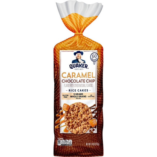 미국직구 초콜릿 210g / ( 1 PACK) Quaker Gluten Free Caramel Chocolate Chip Rice Cakes Bag, 21 1