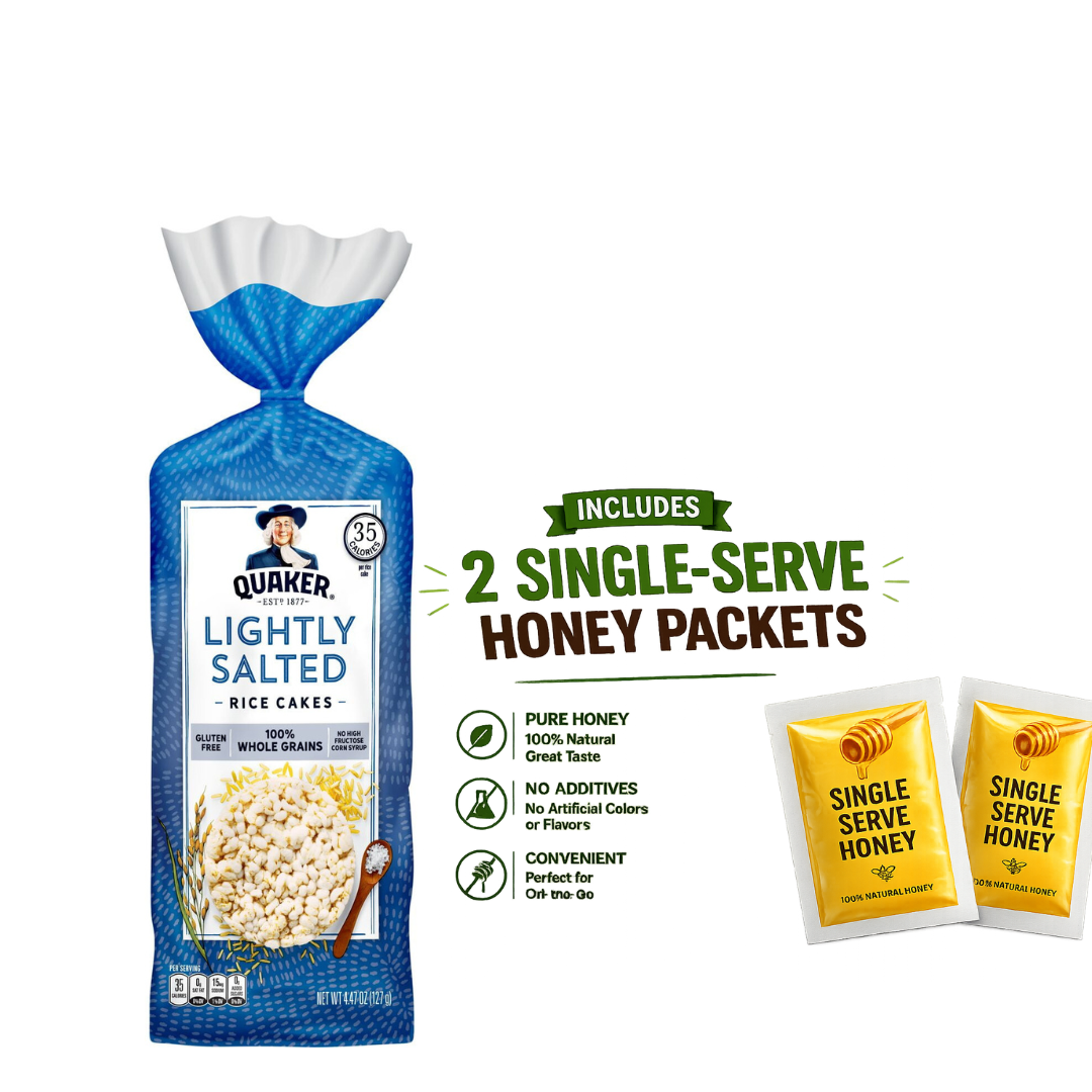 미국직구 127g / ( 1 Pack) Quaker Rice Cakes Lightly Salted Crunch Gluten Free 127g, Wi 1