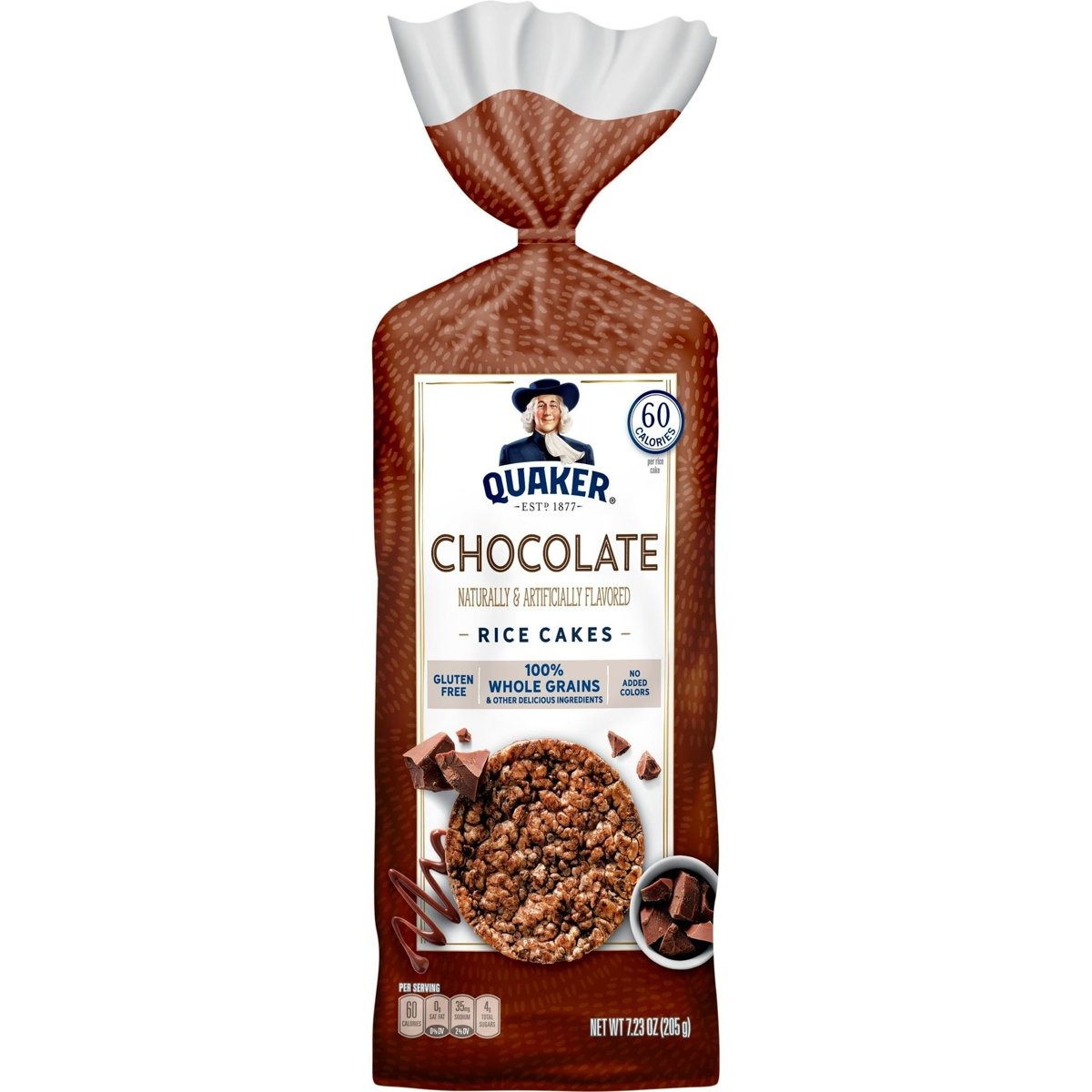 미국직구 초콜릿 205g / (1 PACK) Quaker Rice Cakes, Whole Grain Chocolate, Gluten Free, 205g 1