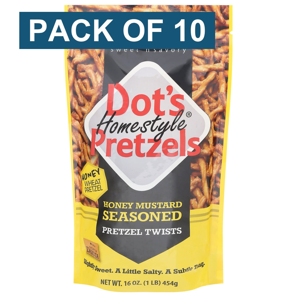 미국직구 닷츠 (10 pack)  Homestyle Pretzels Honey Mustard Flavored Seasoned Pretzel Twists Bag, 16 oz