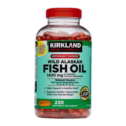 미국직구 커클랜드 오메가3 Kirkland Signature Wild Alaskan Fish Oil 1400 mg, 230 Softgels