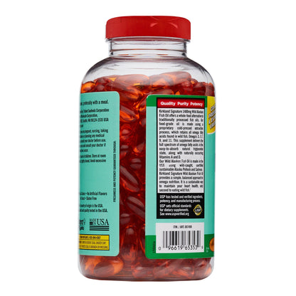 미국직구 커클랜드 오메가3 Kirkland Signature Wild Alaskan Fish Oil 1400 mg, 230 Softgels