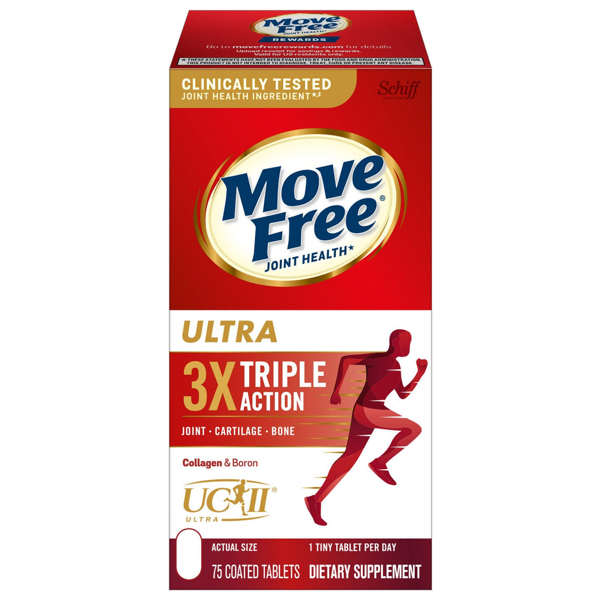 미국직구 쉬프 관절 영양제 Schiff Move Free Ultra Triple Action Joint Supplement, 75 Tablets