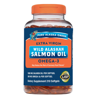 미국직구 영양제 Pure Alaska Omega Wild Salmon Oil 1000 mg, 210 Softgels