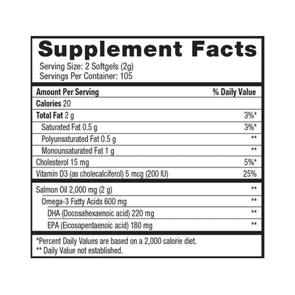 미국직구 영양제 Pure Alaska Omega Wild Salmon Oil 1000 mg, 210 Softgels