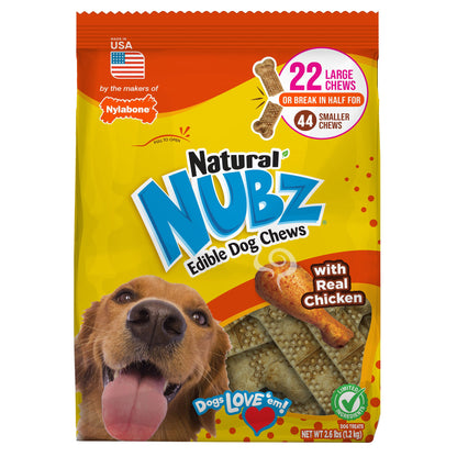 미국직구 나일라본 강아지 간식 Nylabone NUBZ Dog Chews, 22-count, 2-pack