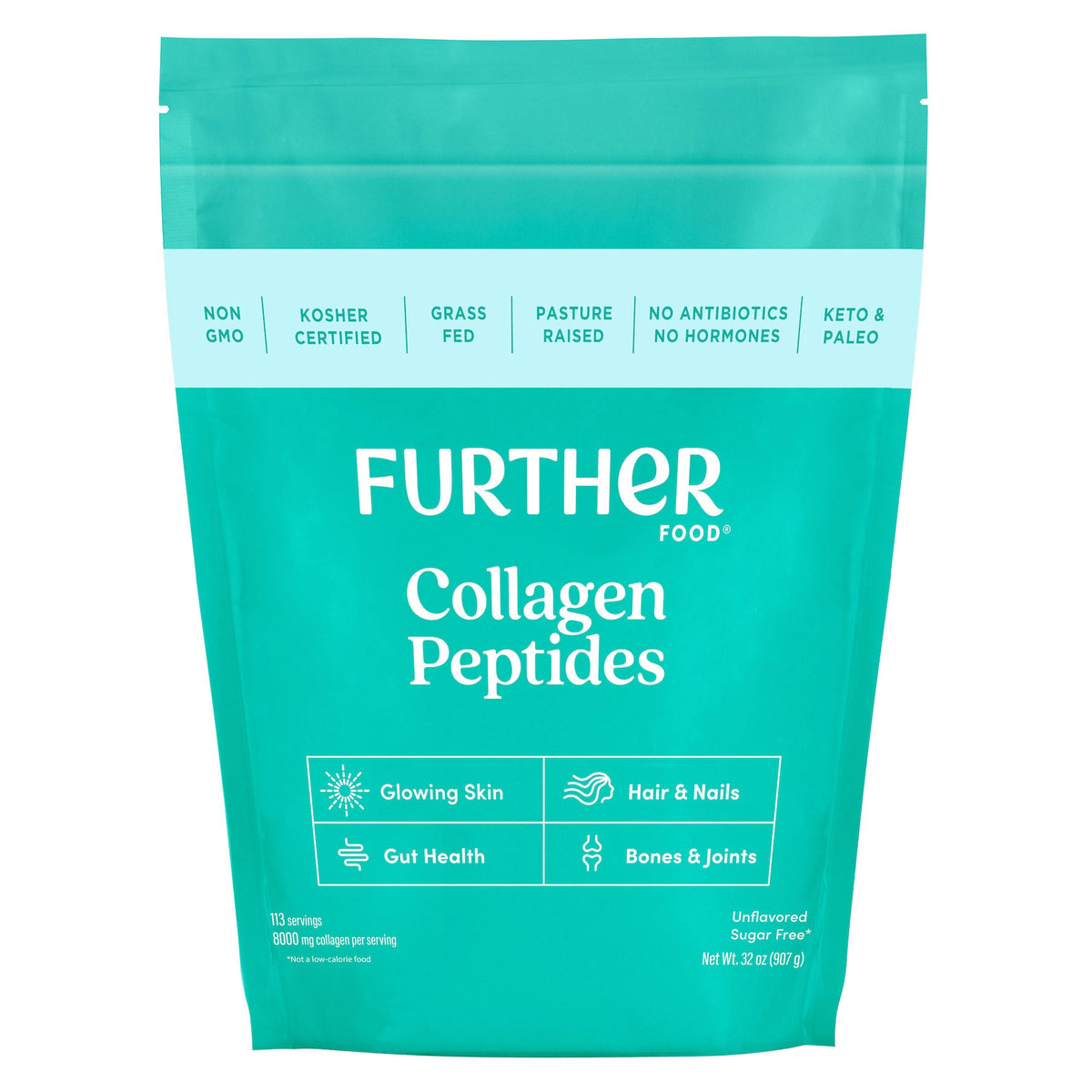 미국직구 Further Food Grass-Fed 콜라겐 907g / Further Food Grass-Fed Collagen Peptides Powder, Unflavored,  1
