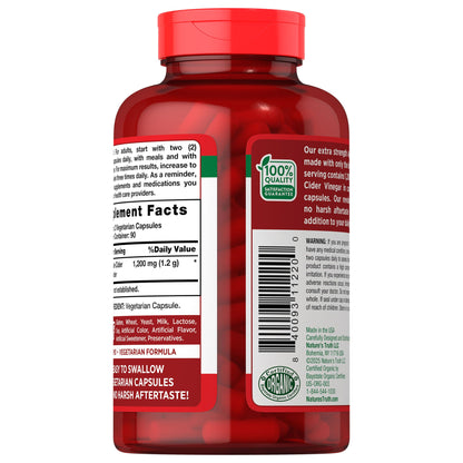 미국직구 애플사이다비니거 Nature's Truth Apple Cider Vinegar 1200 mg., 180 Capsules