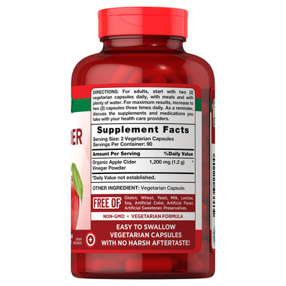 미국직구 애플사이다비니거 Nature's Truth Apple Cider Vinegar 1200 mg., 180 Capsules