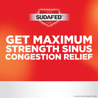 미국직구 생활건강 Sudafed Maximum Strength Non-Drowsy Sinus Pressure & Decongestant Tablets