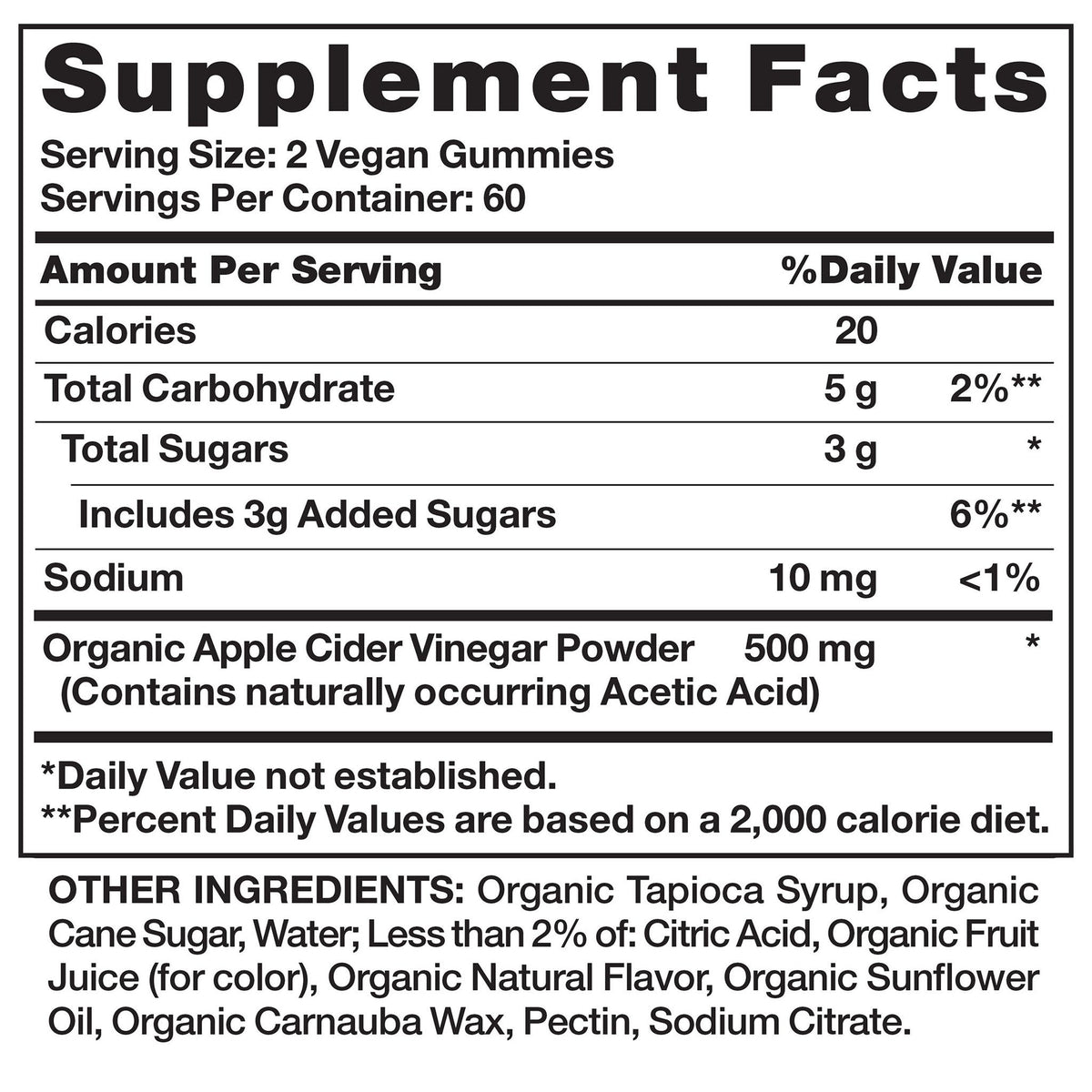 미국직구 애플사이다비니거 Nature's Truth Organic Apple Cider Vinegar 500 mg., 120 Gummies
