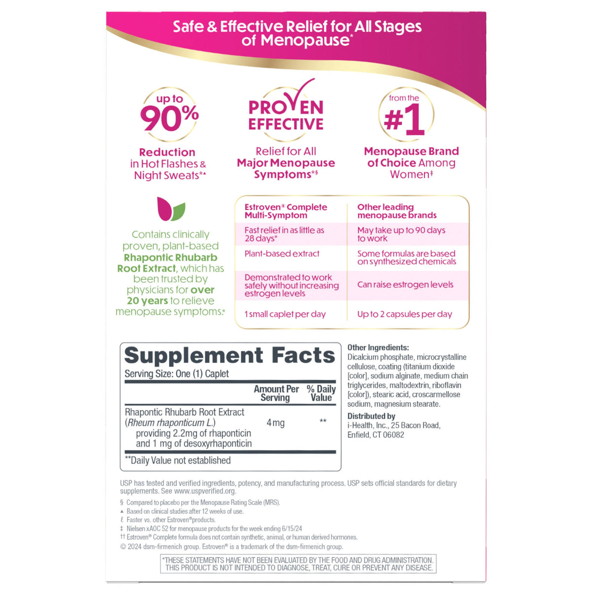 미국직구 에스트로븐 영양제 Estroven Complete Multi-Symptom Menopause Relief, 84 Caplets
