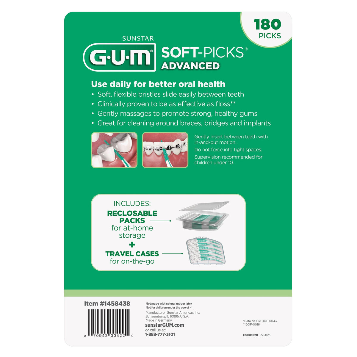 미국직구 구강케어 GUM Soft-Picks Advanced Mint, 180-count