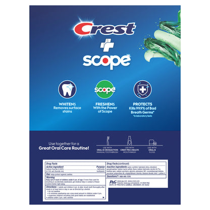 미국직구 크레스트 치약 Crest + Scope Cavity Protection Toothpaste, 8.2 oz, 5-pack