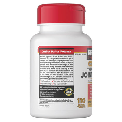 미국직구 커클랜드 관절 영양제 Kirkland Signature Triple Action Joint Health, 110 Coated Tablets
