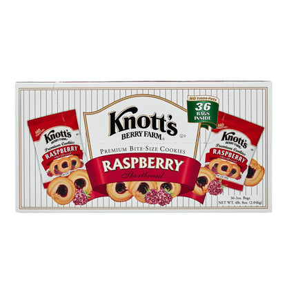 미국직구 Knott's Berry Farm Premium Shortbread Cookies, Raspberry, 2 oz, 36 ct