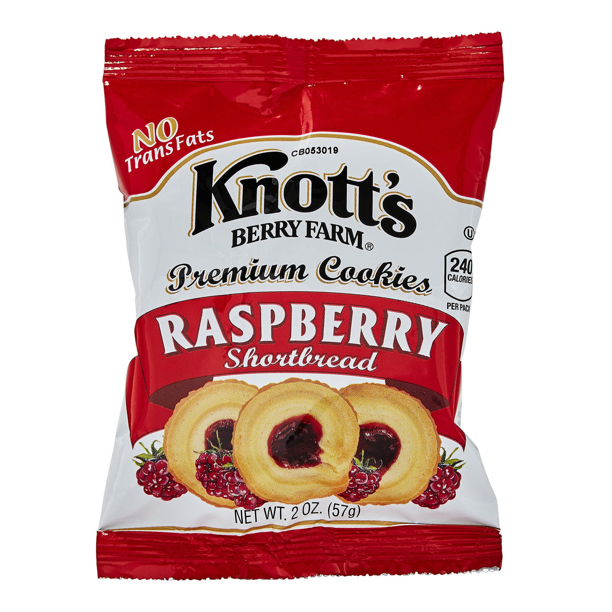 미국직구 Knott's Berry Farm Premium Shortbread Cookies, Raspberry, 2 oz, 36 ct