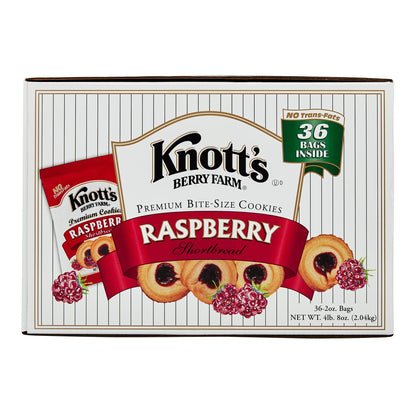 미국직구 Knott's Berry Farm Premium Shortbread Cookies, Raspberry, 2 oz, 36 ct