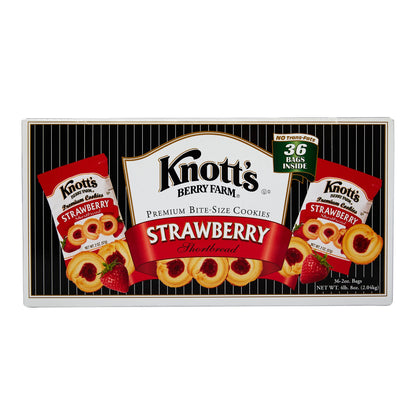 미국직구 Knott's Berry Farm Premium Shortbread Cookies, Strawberry, 2 oz, 36 ct