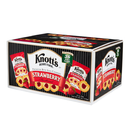 미국직구 Knott's Berry Farm Premium Shortbread Cookies, Strawberry, 2 oz, 36 ct