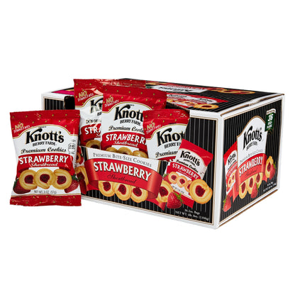 미국직구 Knott's Berry Farm Premium Shortbread Cookies, Strawberry, 2 oz, 36 ct