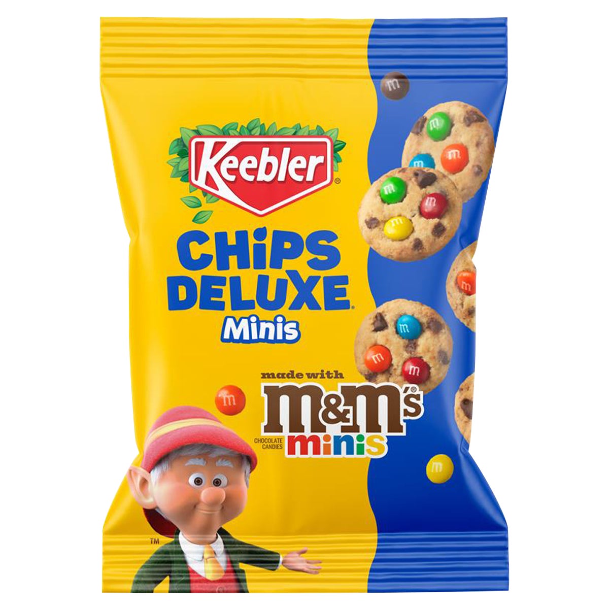 미국직구 엠앤엠즈 Keebler Chips Deluxe Bite-sized Cookies with Milk Chocolate 'S, 1.6 oz, 30 ct