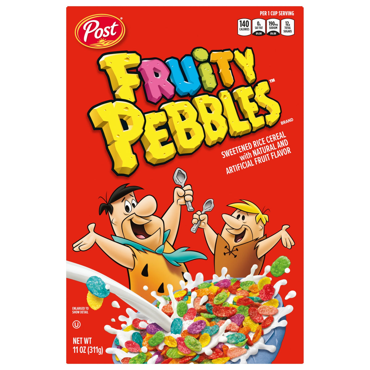 미국직구 포스트 2팩 / Post Fruity Pebbles Cereal Gluten Free 10 Vitamins Minerals Sweetened Rice C 3