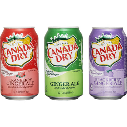 미국직구 Canada Dry Ginger Ale, Winter Variety Pack, 12 oz, 36 ct