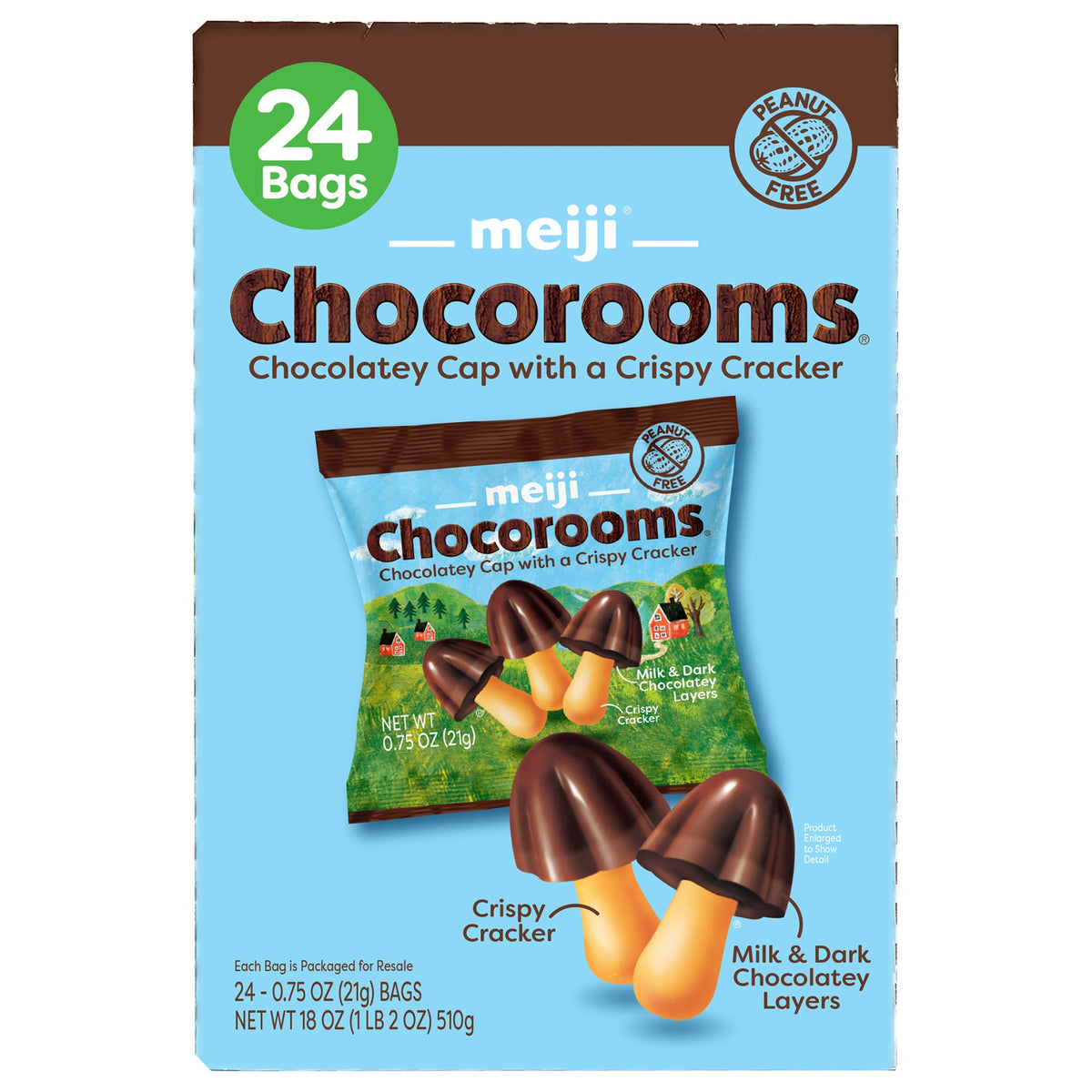 미국직구 Meiji Chocorooms, 0.75 oz, 24 ct