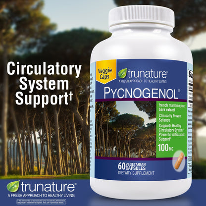 미국직구 트루네이처 영양제 trunature Pycnogenol 100 mg., 60 Vegetarian Capsules