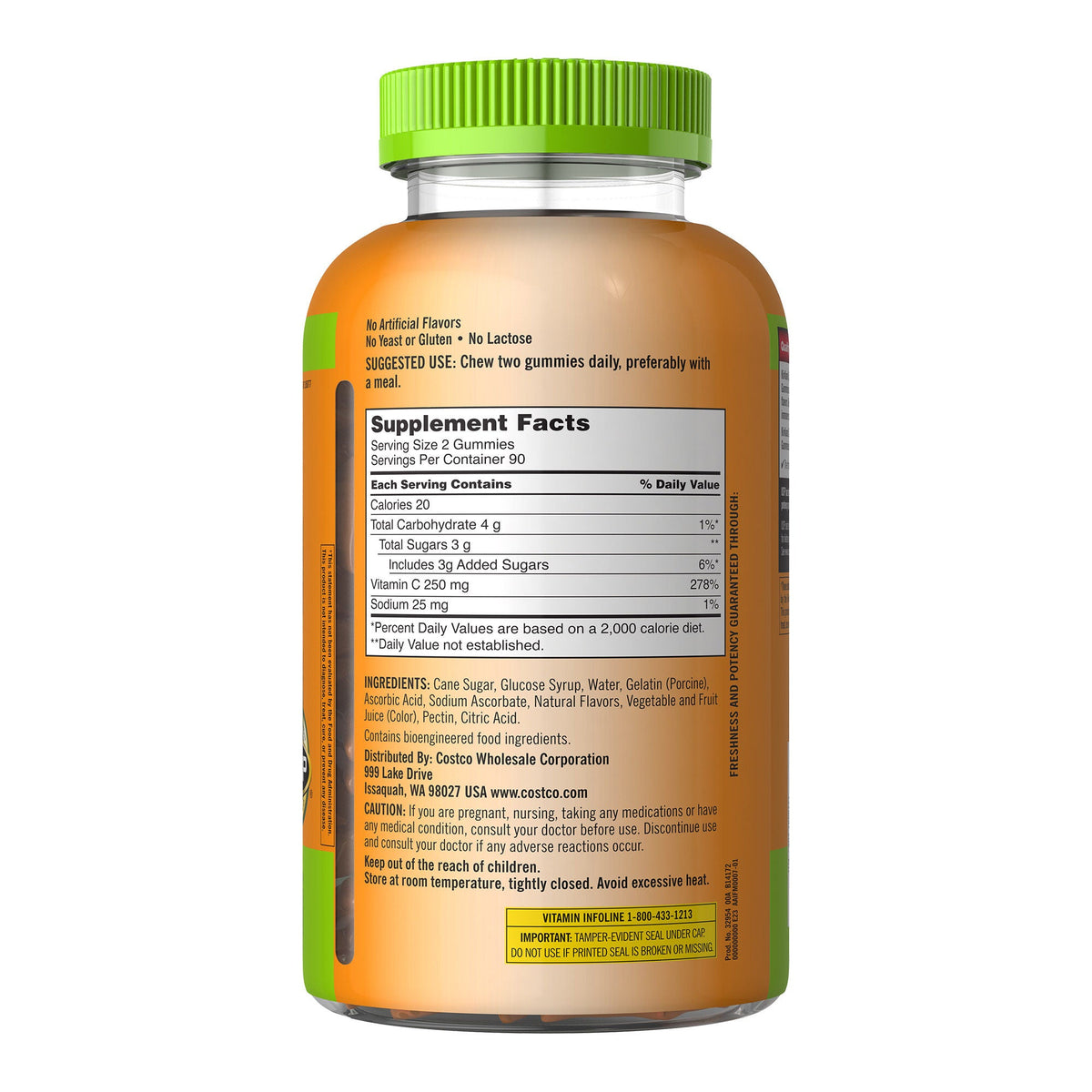 미국직구 커클랜드 비타민C Kirkland Signature Vitamin C 250 mg., 360 Adult Gummies